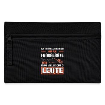 Amateurfunk Geschenke für Funker Funkamateur - Federtasche - Schwarz - Vorne