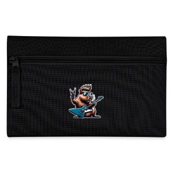 Capybara Rock and Roll Guitarist - Pencil Case - black - Front
