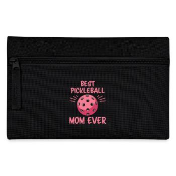 Pickleball Saying Mom Funny Pickleball Gift - Pencil Case - black - Front