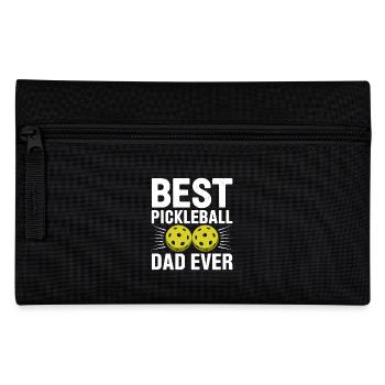 Pickleball Saying Dad Funny Pickleball Gift - Pencil Case - black - Front