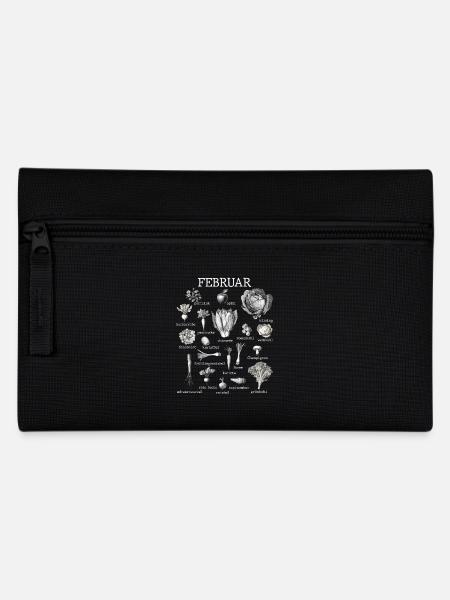 February Seasonal Vegetables and Fruits Collage - Pencil Case - black
