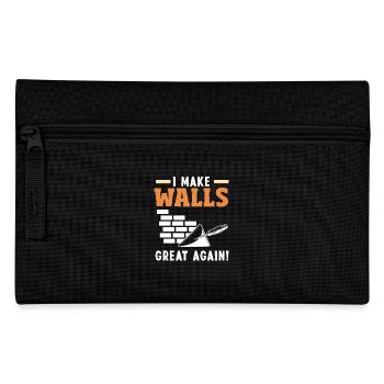 Maurer I Make Walls Great Again - Federtasche - Schwarz - Vorne