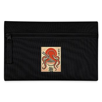 Oktopus Retro Japan Stil Ukiyo-E Ramen Nudeln - Federtasche - Schwarz - Vorne