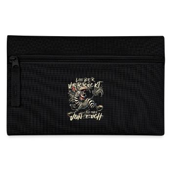 Crazy Zebra Better crazy than one of euc - Pencil Case - black - Front