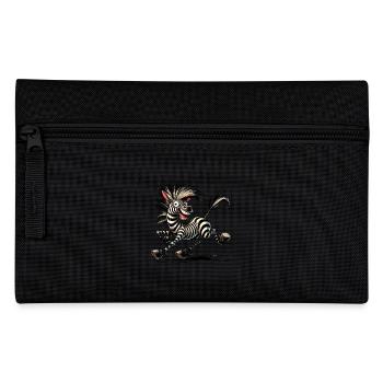 Verrücktes Zebra Comic Stil lustiges Tiermotiv - Federtasche - Schwarz - Vorne