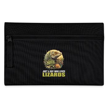 Eidechsen Eidechse - Federtasche - Schwarz - Vorne