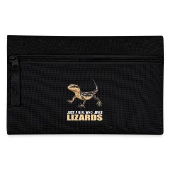 Eidechsen Eidechse - Federtasche - Schwarz - Vorne