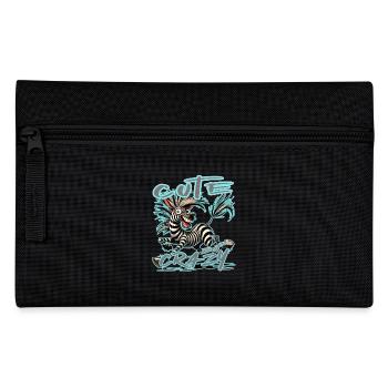 Cute but Crazy Zebra Comic Style Funny Motif - Pencil Case - black - Front