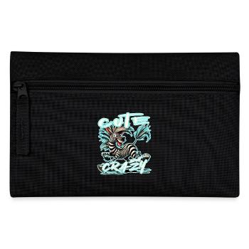 Cute but Crazy Zebra Comic Style Funny Motif - Pencil Case - black - Front