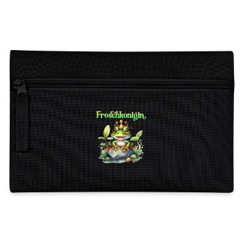 Froschkostüm FROSCHKÖNIGIN Lustiges Karneval - Federtasche - Schwarz - Vorne