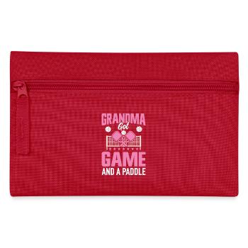 Pickleball Granny Paddleball Grandmother Paddle Game - Pencil Case - red - Front