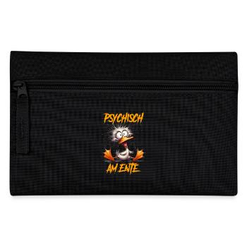 Karneval Ente BIN TOTAL AM ENTE Lustiges - Federtasche - Schwarz - Vorne