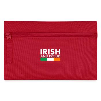 Irish And Proud Irland Irische Flagge Stolzer Ire - Federtasche - Rot - Vorne