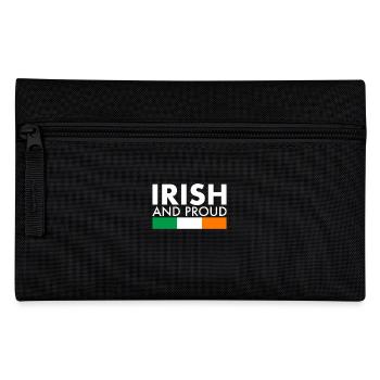 Irish And Proud Ireland Irish Flag Proud Irishman - Pencil Case - black - Front