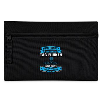 Amateurfunk Geschenke für Funker Funkamateur - Federtasche - Schwarz - Vorne