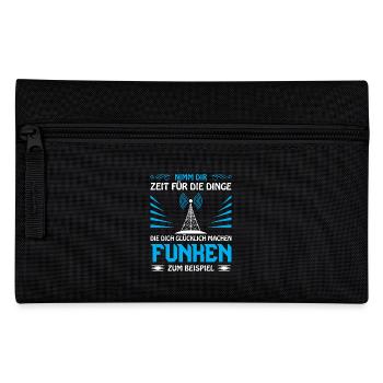 Amateurfunk Geschenke für Funker Funkamateur - Federtasche - Schwarz - Vorne