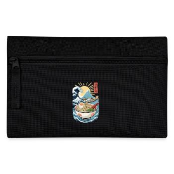 Ramen Noodles Ukiyo-E Japanese Retro Streetwear - Pencil Case - black - Front