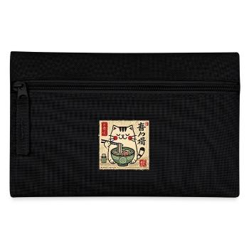 Ramen Lover Kawaii Cat Retro Japan - Pencil Case - black - Front