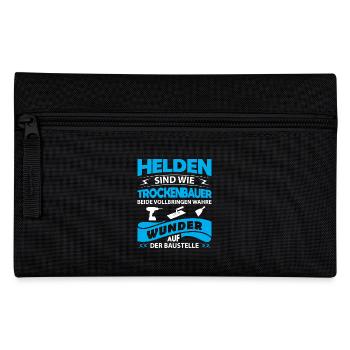 Trockenbau Trockenbauer Trockenbaumonteur Geschenk - Federtasche - Schwarz - Vorne