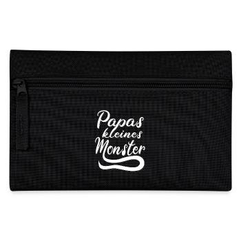 Papa Vater Kind Familie Geschenk Lustig Spruch - Federtasche - Schwarz - Vorne