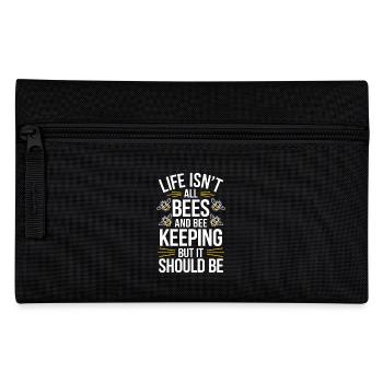 Beekeeper Saying Beekeeping Bee Funny Beekeeper Gift - Pencil Case - black - Front