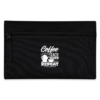 Grundschullehrer Coffee Teach Sleep Repeat - Federtasche - Schwarz - Vorne