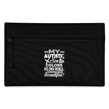 Autism Awareness Love My Autistic Son - Pencil Case - black - Front