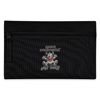 Rhino Better crazy than one of you - Pencil Case - black - Front