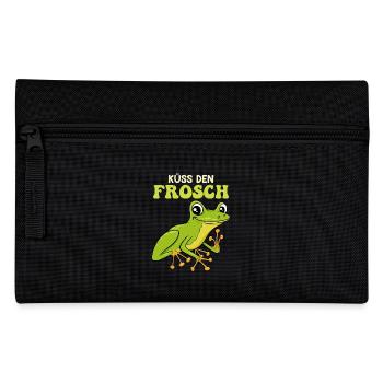 Froschkostüm KÜSS DEN FROSCH Lustiges Faschings - Federtasche - Schwarz - Vorne