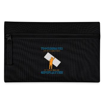 Trockenbau Trockenbauer Trockenbaumonteur Geschenk - Federtasche - Schwarz - Vorne