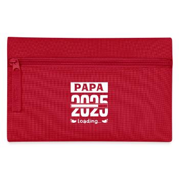 Papa 2025 werdener Vater Vati Geschenk - Federtasche - Rot - Vorne