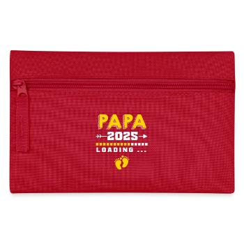 Papa 2025 werdener Vater Vati Geschenk - Federtasche - Rot - Vorne