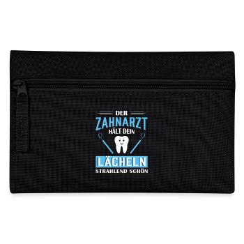 Zahnarzt Zahnhygieniker Zahnarztpraxis stomatologe - Federtasche - Schwarz - Vorne