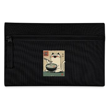 Kawaii Cat Ramen Nouilles Streetwear Ukiyo-E - Trousse - noir - Devant