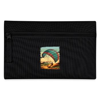 Kitesurfen Kitesurfer Kiteboard - Federtasche - Schwarz - Vorne