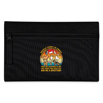 People think I'm crazy because I talk to my dogs - Pencil Case - black - Front