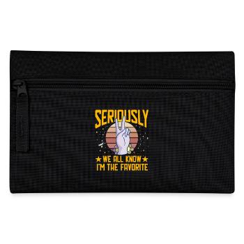 Im Ernst, wir alle wissen, dass ich der Favorit bin - Federtasche - Schwarz - Vorne