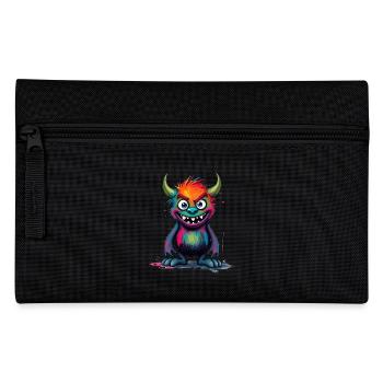 Bunte Monsterkunst - Niedlicher & verspielter Charakter - Federtasche - Schwarz - Vorne