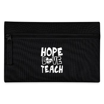 Autism Awareness Hope Love Teach Autism - Pencil Case - black - Front
