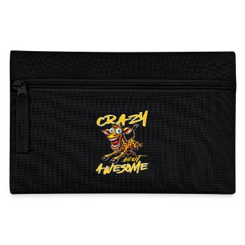 Crazy but Awesome Giraffe Comic Stil - Federtasche - Schwarz - Vorne