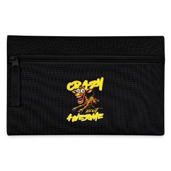 Crazy but Awesome Giraffe Comic Stil - Federtasche - Schwarz - Vorne