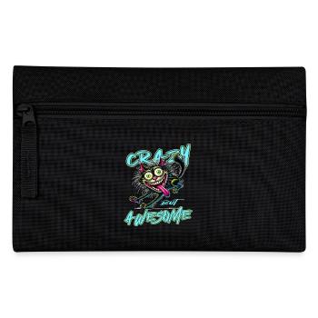 Style de bande dessinée de chat fou mais génial - Trousse - noir - Devant