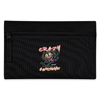 Style de bande dessinée de chat fou mais génial - Trousse - noir - Devant