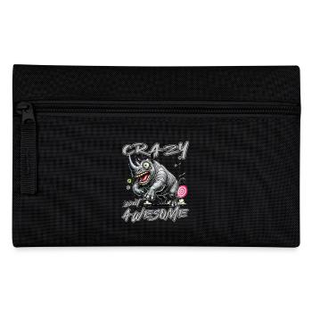 Style de bande dessinée de rhinocéros fou mais génial - Trousse - noir - Devant
