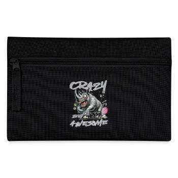 Style de bande dessinée de rhinocéros fou mais génial - Trousse - noir - Devant