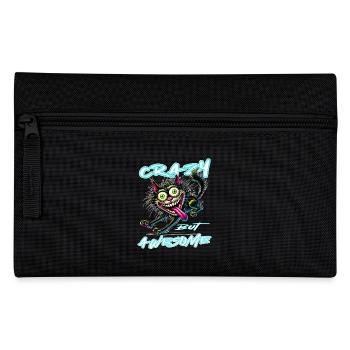 Style de bande dessinée de chat fou mais génial - Trousse - noir - Devant