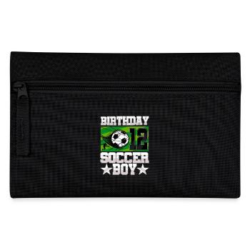 12ème anniversaire Garçon Soccer 12 ans Cadeaux - Trousse - noir - Devant