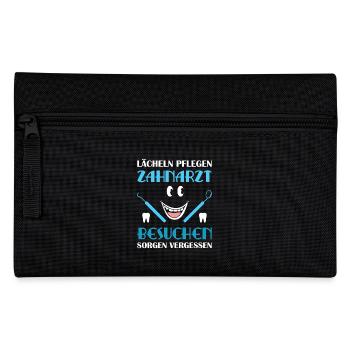 Zahnarzt Zahnhygieniker Zahnarztpraxis stomatologe - Federtasche - Schwarz - Vorne