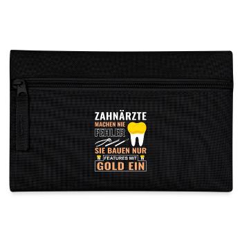 Zahnarzt Zahnhygieniker Zahnarztpraxis stomatologe - Federtasche - Schwarz - Vorne