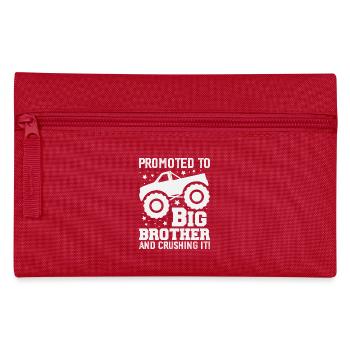 Promoted to Big Brother Tees, Monster Truck Kids - Trousse - rouge - Devant